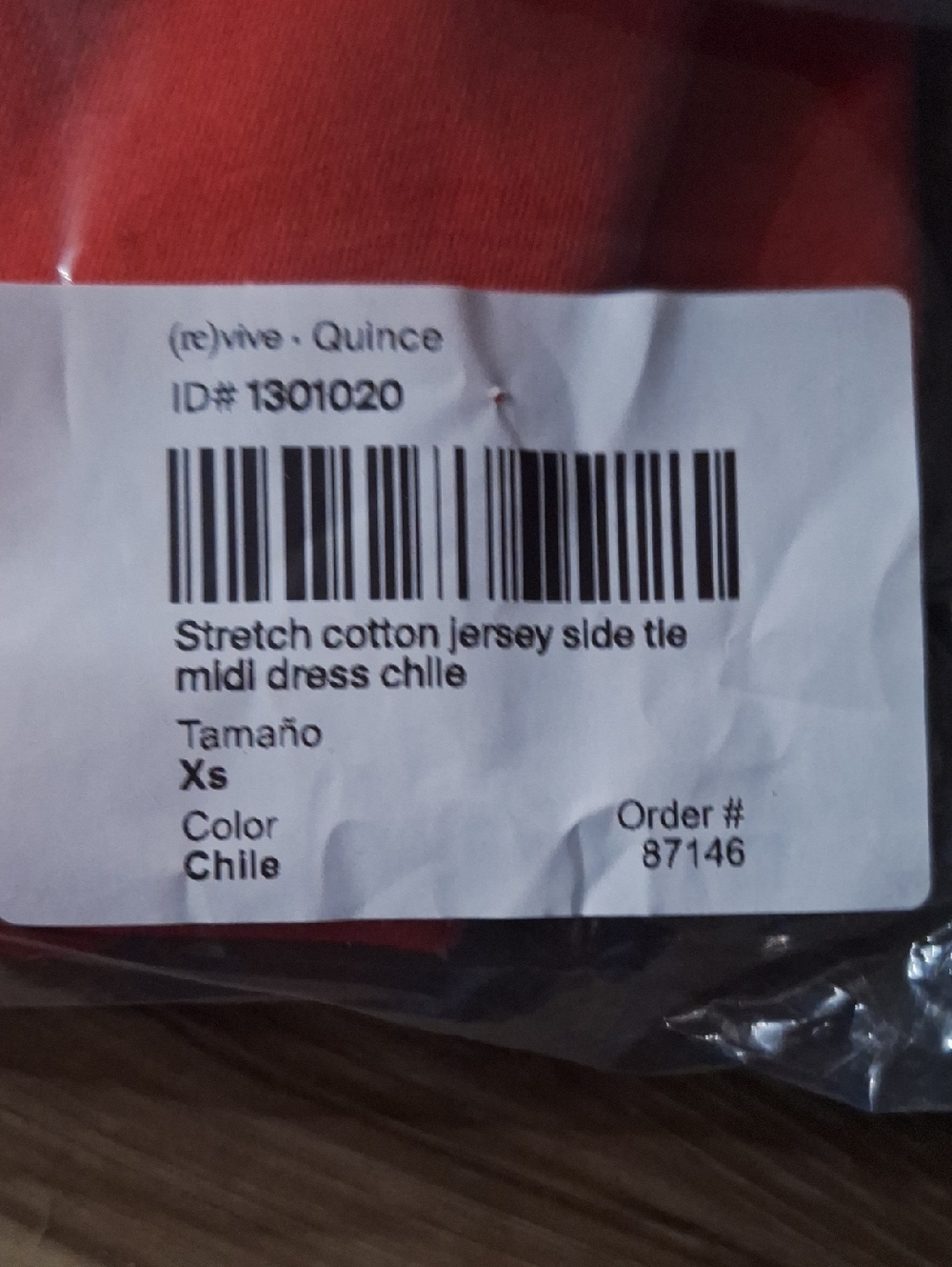Quince Stretch Cotton Jersey Side Tie Midi Dress Chile XS NWT - Picture 3 of 4